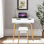 Ensemble coiffeuse avec tabouret et miroir Abrego