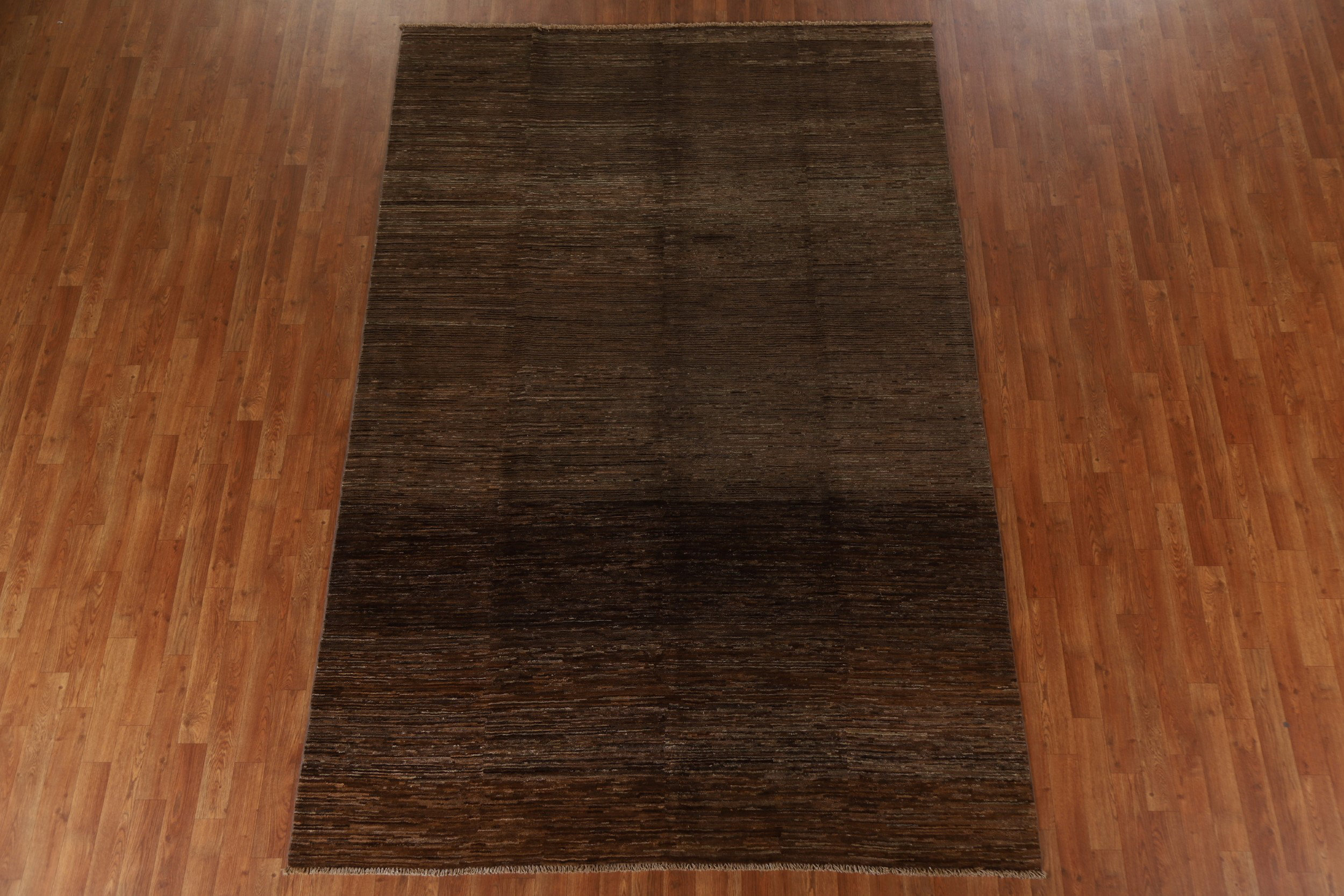 Hokku Designs Dark Brown Gabbeh Modern Area Rug 7x10 | Wayfair