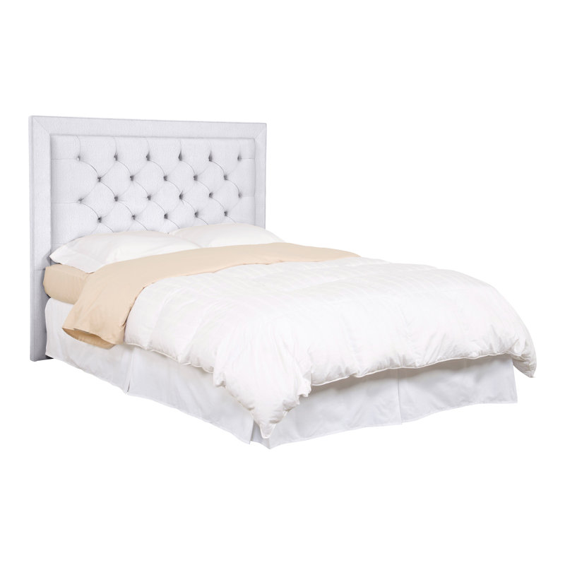 Hillary/Hank Queen Upholstered Panel Headboard, Navada Snow