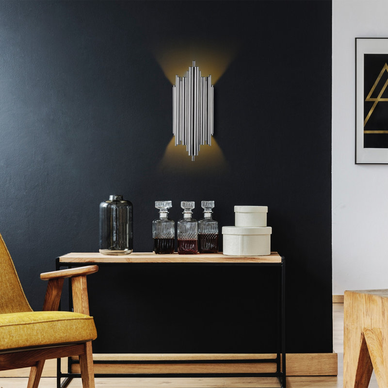 Lampe murale Chinwike, Argent argent