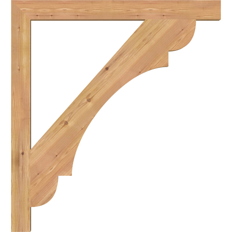 Olympic Block Bracket, 42"H  x 38"D, 3 1/2"W Western Red Cedar (Smooth)