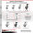 4-Piece Thermoplastic Rubber Caster Set