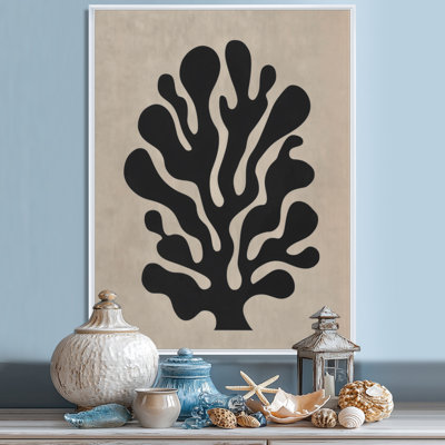 Océan «Edge Of Wonder Coral», impression sur toile encadrée de corail noir