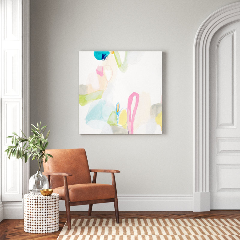 Peinture sur toile bonbon III, H 40 po x l 40 po x P 1 po, Toile tendue