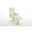 Fauteuil inclinable manuel avec repose-pieds et pivotant à 360 °, beige