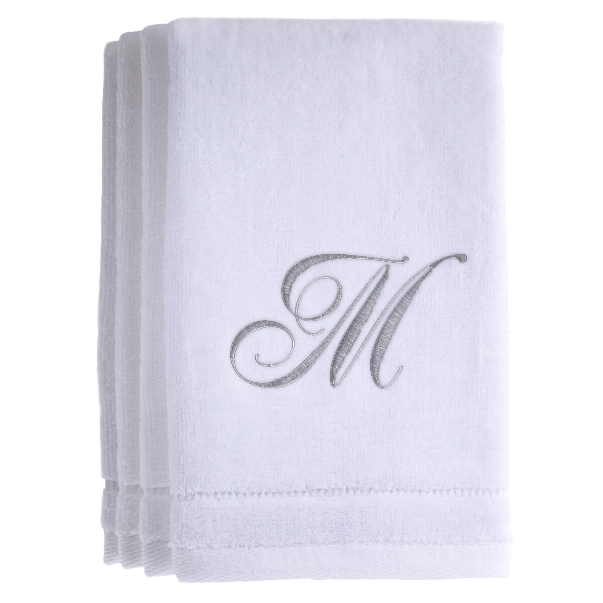 Creative Scents M - Cotton velour monogram towel - Ivory - The