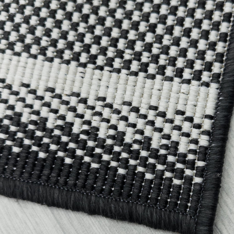 Runner Chequered Flatweave Area Rug, Runner 60 x 330 cm