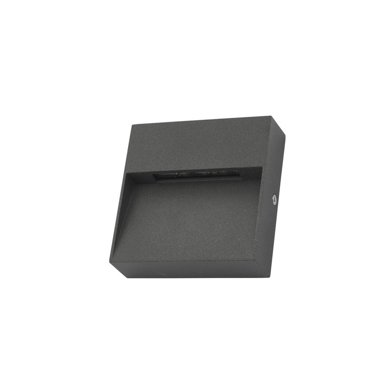 Brihaspati Matt Grey 10cm H Integrated LED Outdoor Bulkhead Light