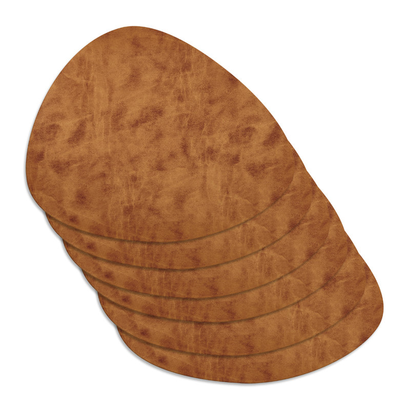 Cherfrere Vinyl Abstract Novelty Placemat, Light Brown