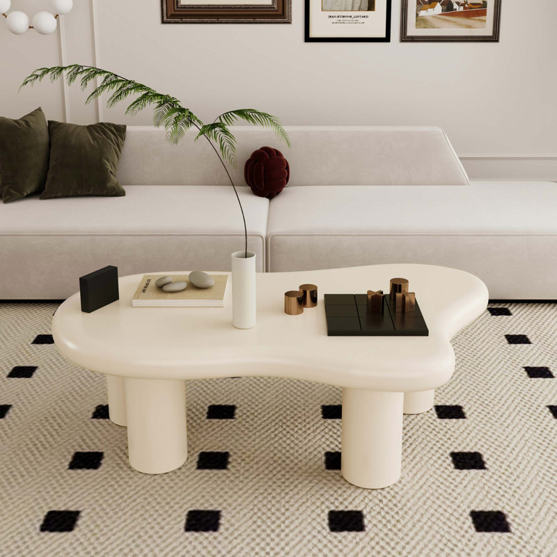 Table basse de 40 pouces en forme de nuage pour le salon
