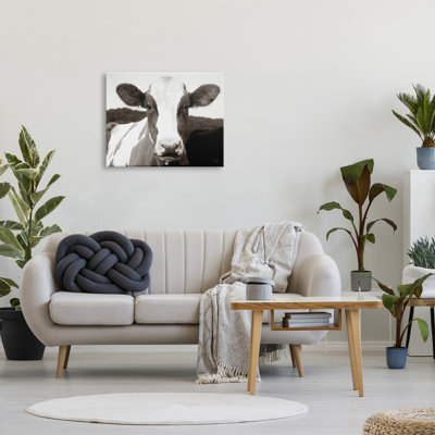 «Stupell Industries», portrait de vache, paysage de ferme, art mural sur toile par Nathan Larson