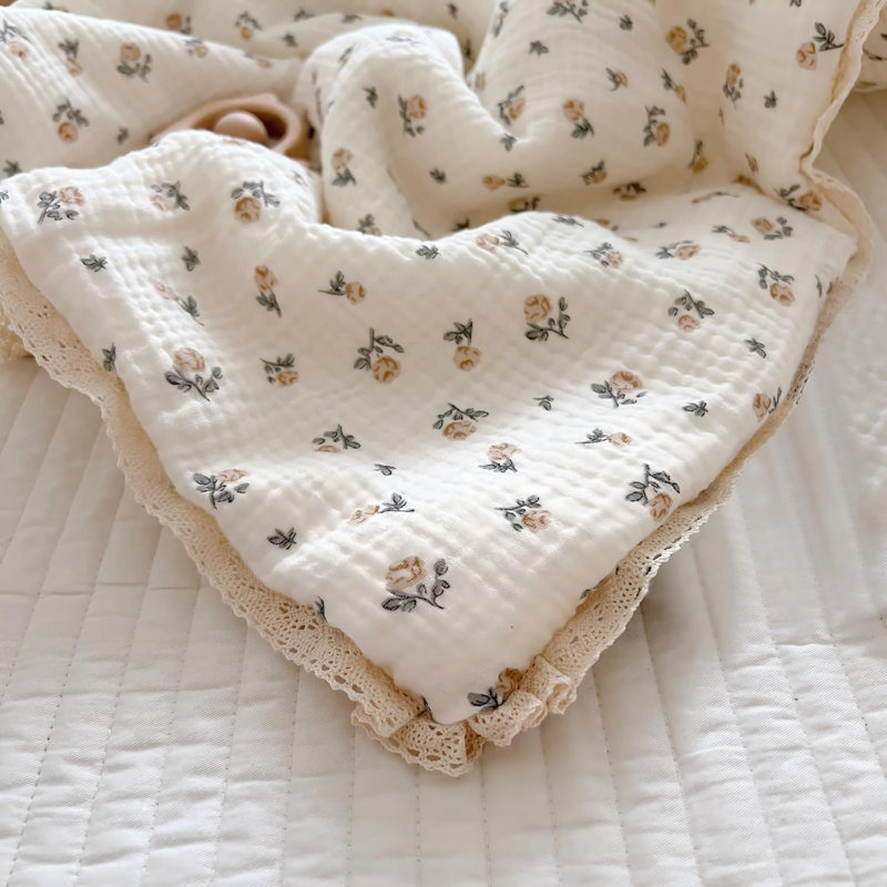 Cute Pattern 2-Layer Muslin Cotton Quilt/Blanket