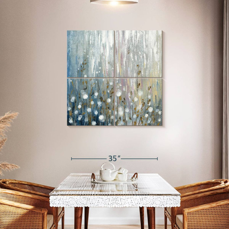 Avery, janvier, branches, fleurs, H 38 po x l 38 po