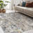 8x10 Area Rug, Machine Washable, Abstract Design, Low-Pile, Non-Slip,Mix Gold