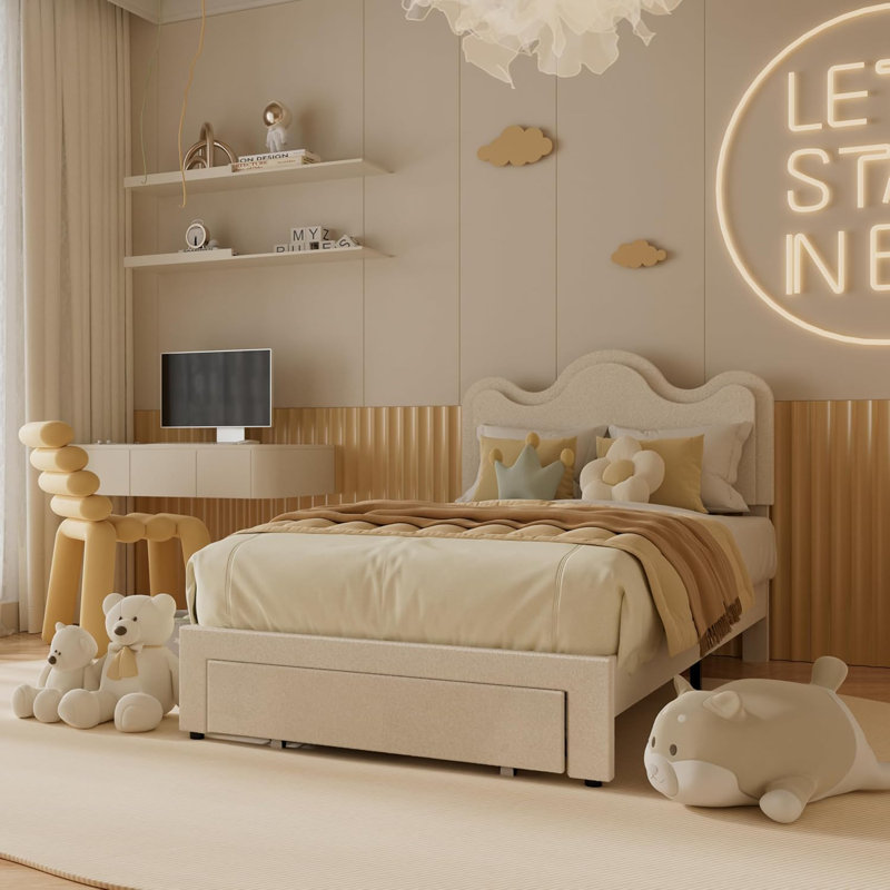 Cadre de lit en velours, Simple