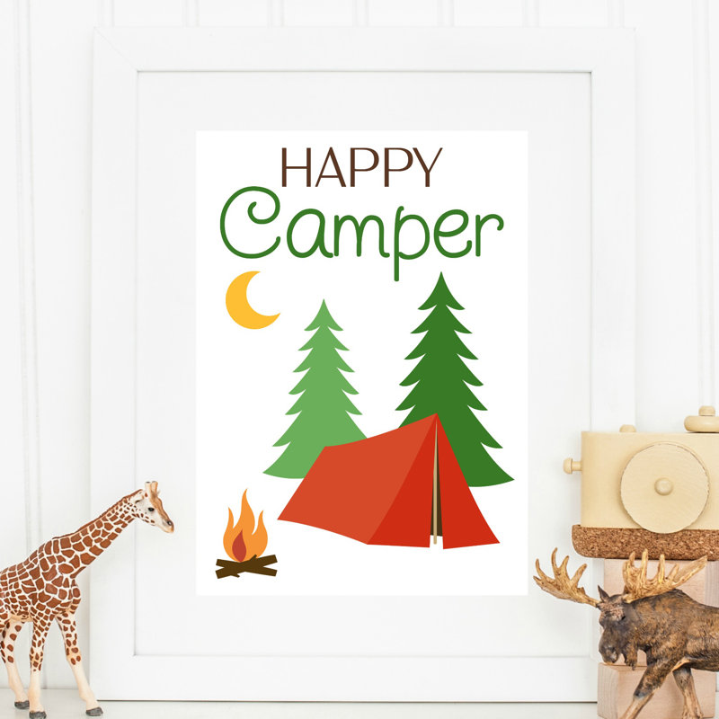 Impression sur papier happy camper