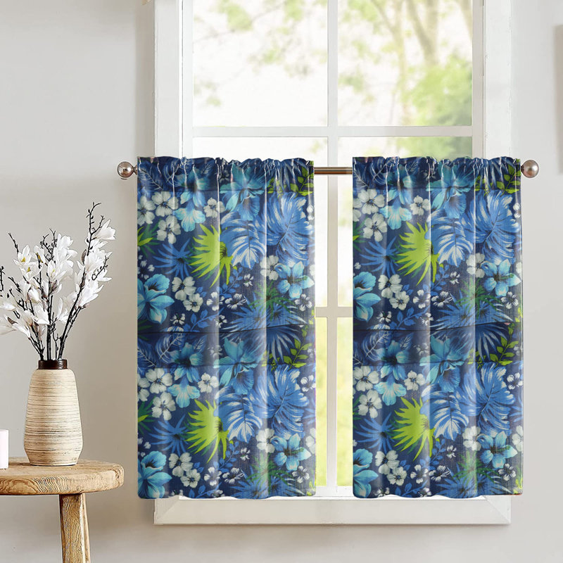 Rideaux Hawaiian, Bleu royal