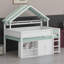 Lit mezzanine peu encombrant avec toit à baldaquin et armoire de rangement-1877399148