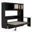 Lit escamotable avec bureau intégré et armoires de rangement en rotin-131147872