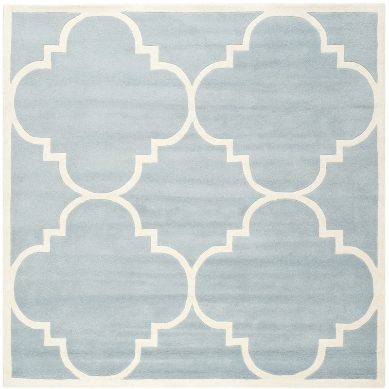Carolene Hand Tufted Wool Geometric Rug, Square 8'9"