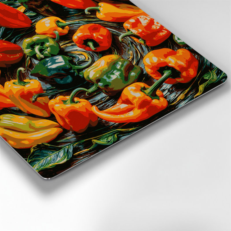 Légumes, poivre et art mural brun Habanero, H 32 po x l 32 po