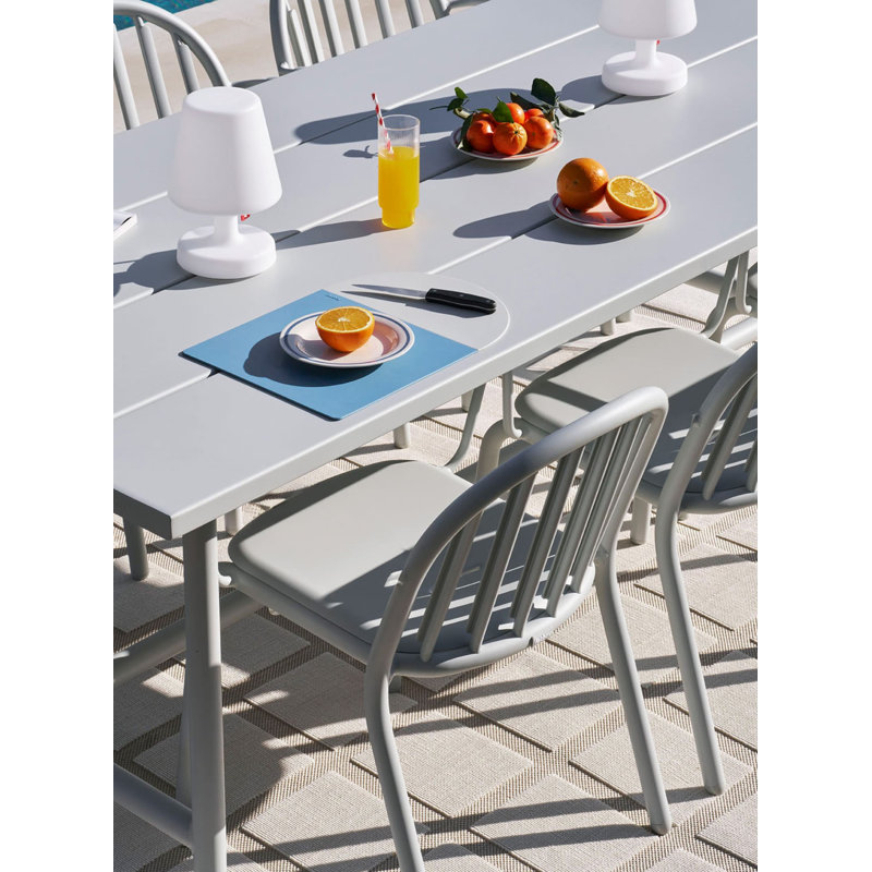 Fred 7 Piece Dining Set, Gray, 29.9" H x 86.6" W x 39.4" D, Light Gray