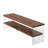 Modern TV Stand with 100% Tempered Glass & 100% Solid Wood Frame, 55.1 x 17.7 x 13.8 inches | Natural Brown Color, Elegant Design | Disassembled for Easy Assembly, Perfect for Living Room Decor-184410710