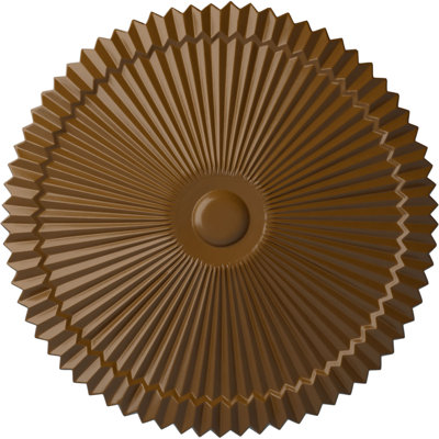 Endurathane Shakuras Ceiling Medallion, 24"OD x 3"P (Fits Canopies up to 5"), Hand-Painted Smokey Topaz Finish