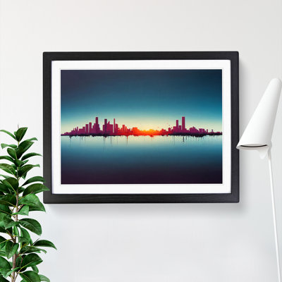 Shimmering Skyscraper Skyline - Framed Print