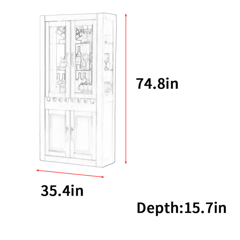 Support de rangement moderne Living Room, Brun