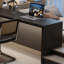 Bureau rectangulaire en bois massif noir-1022475096-1022475095