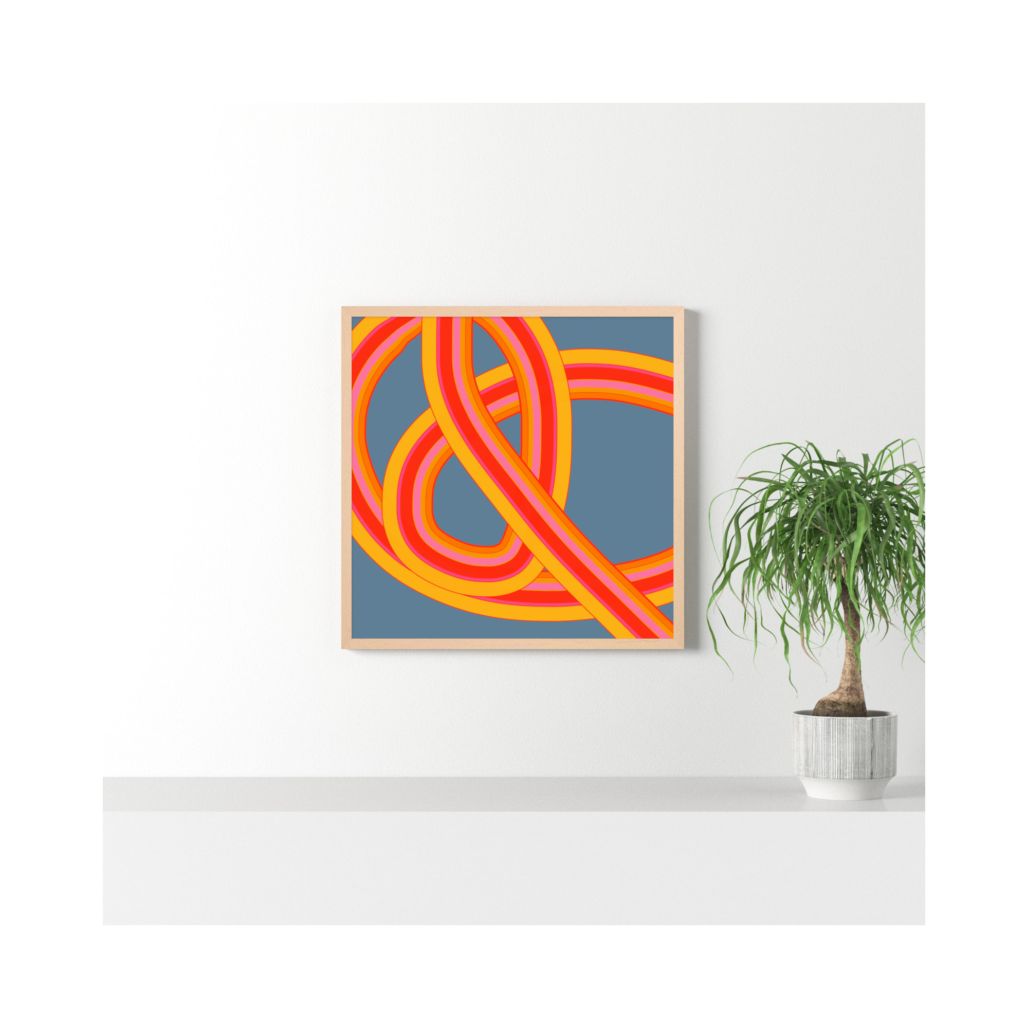 Twist Series I Hawaiian Twist by Jacques Pilon - Picture Frame Graphic Art, Brown, 30" H x 30" W x 1.25" D