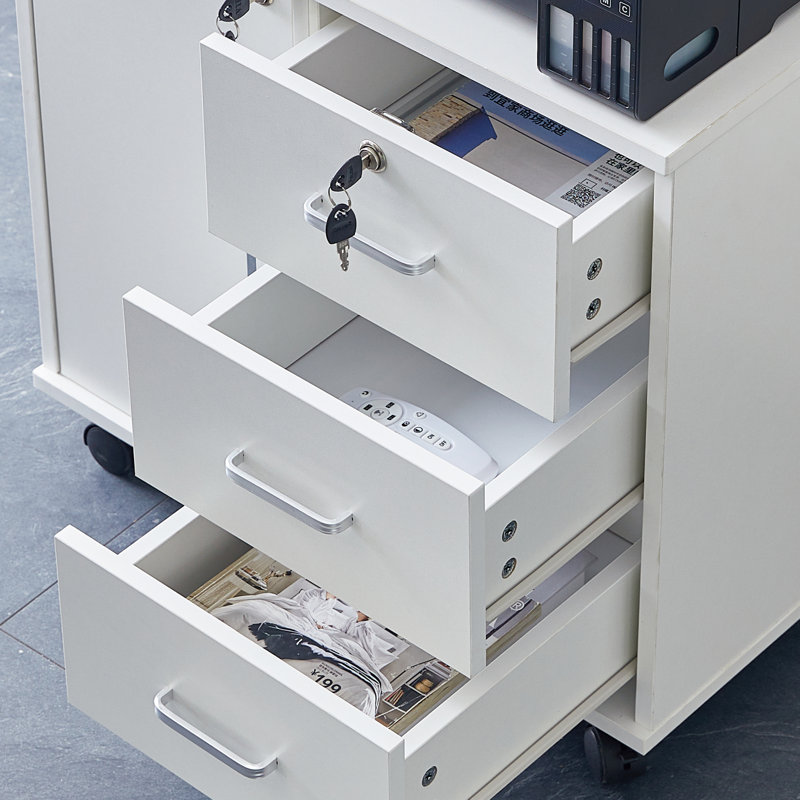 60cm Wide 3 -Drawer Mobile File Cabinet