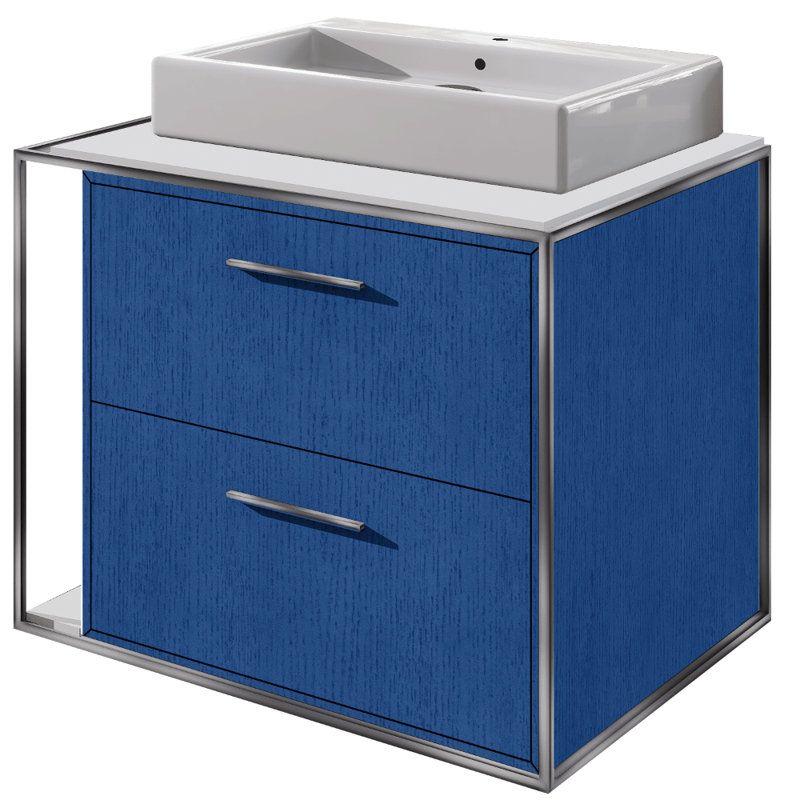 Aquagrande 18.5'' L Bathroom Sink, Single Hole Faucet