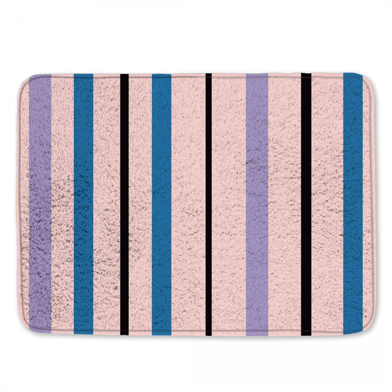 Tapis de bain à rayures verticales, L 34 po x L 21 po