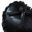 Betsey Johnson Satin Heart Black Throw Pillow