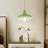 1 - Light 10.23"wide Gold Dome Pendant With Petal Glass Lampshade With Cord-118539087-122780815