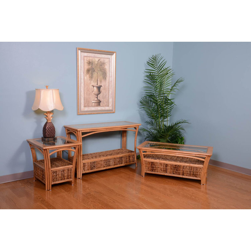 Huffman 48'' Glass Top Console Table