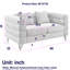 60 pouces 2 places, confort profond, inspiration moderne, coussins, bois massif et métal pour la décoration de salon modulaire surdimensionné, avec style, cadre doré pattes dorées