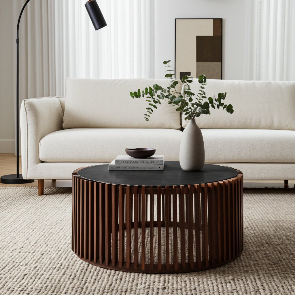 Bernard 40" Stone Coffee Table