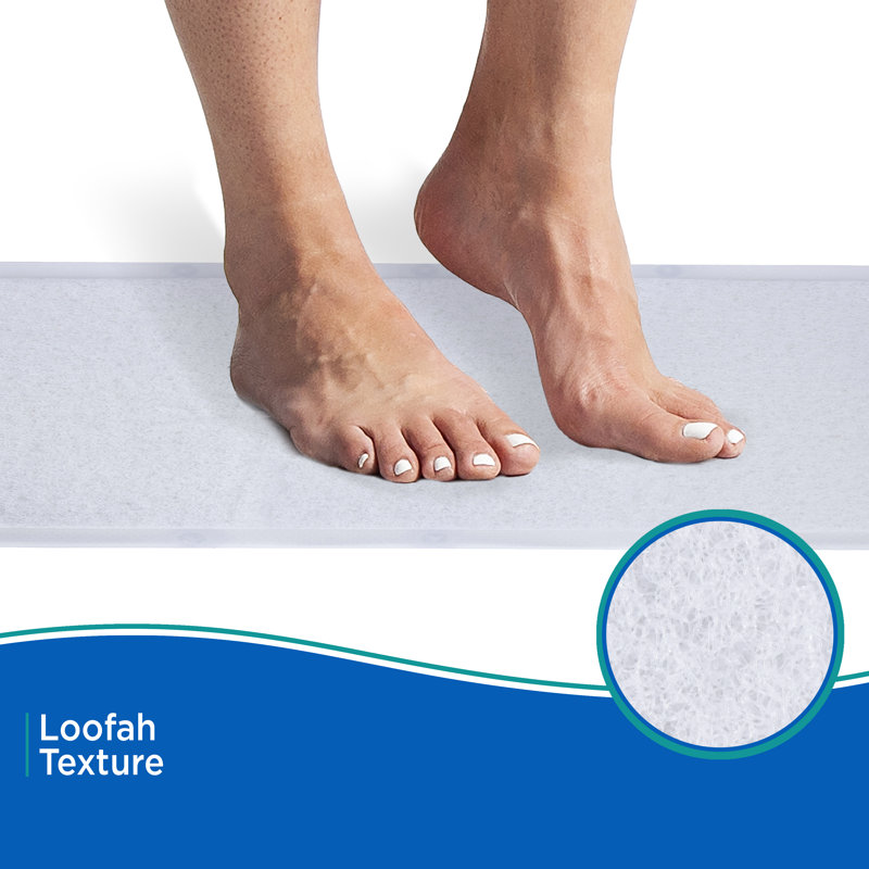 Kenney 17" x 29" Loofah Bath Mat, Clear