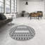 Tapis noir/blanc cassé tissé à la machine-1150833727