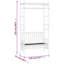  Banc de patio avec pergola en bambou 45,7 po