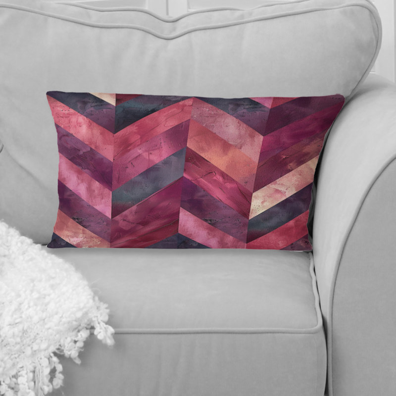 Magenta Chevron Glam II - Coussin lombaire transitionnel