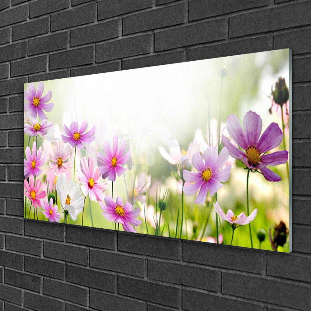 Glasbild Blumen Floral