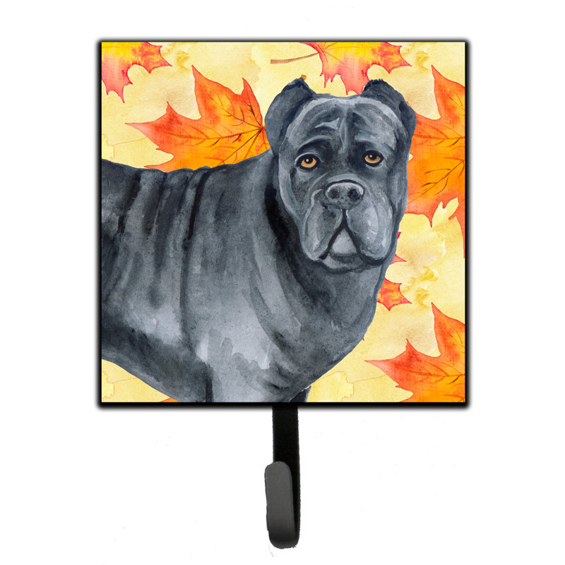 Organisateur de clés murales avec crochets clés partagée pei automne Eliane, Cane corso, Rouge / bleu / brun