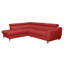 Aribel Faux Leather Corner Sofa with Sleeping Function and Storage Box with Adjustable Headrests -747011858-747011862