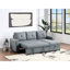 Canapé modulaire convertible noir et gris