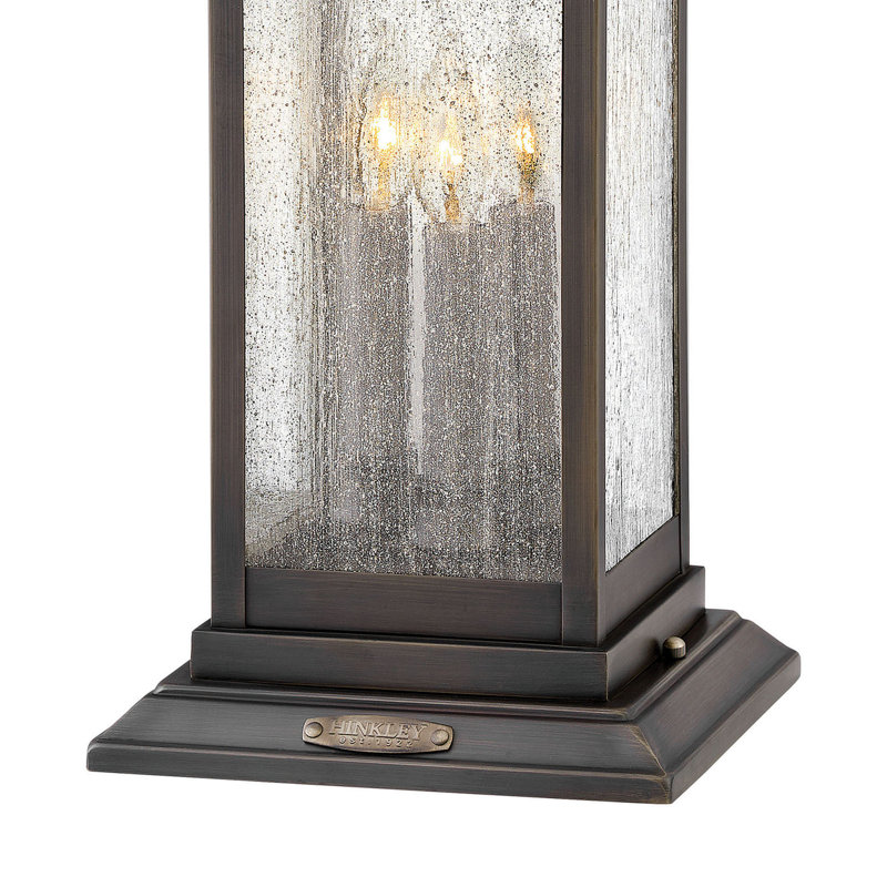 Revere 1 -Light 20.25" H Hardwired Pier Mount Light, Blackened Brass