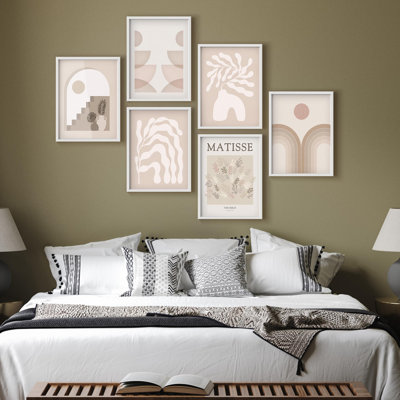 Art mural encadré, ensemble de galerie, pastel Henri Matisse, plante, Polygones, nature sauvage, illustrations, moderne, décoratif, coloré, pour le salon, la chambre à coucher, le bureau